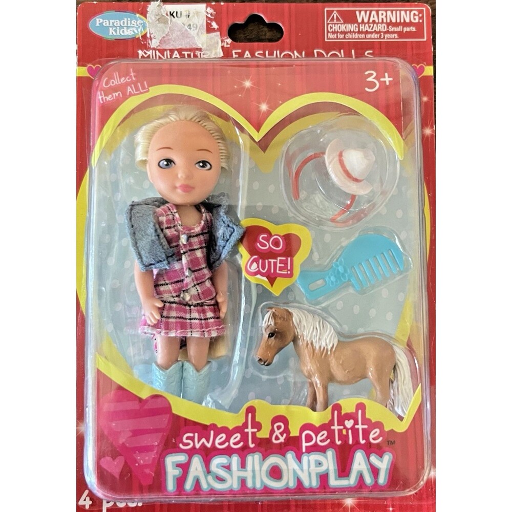 Sweet & Petite Fashionplay Doll & Horse Playset By Parade Kids New Blonde Hair - Picture 2 of 8